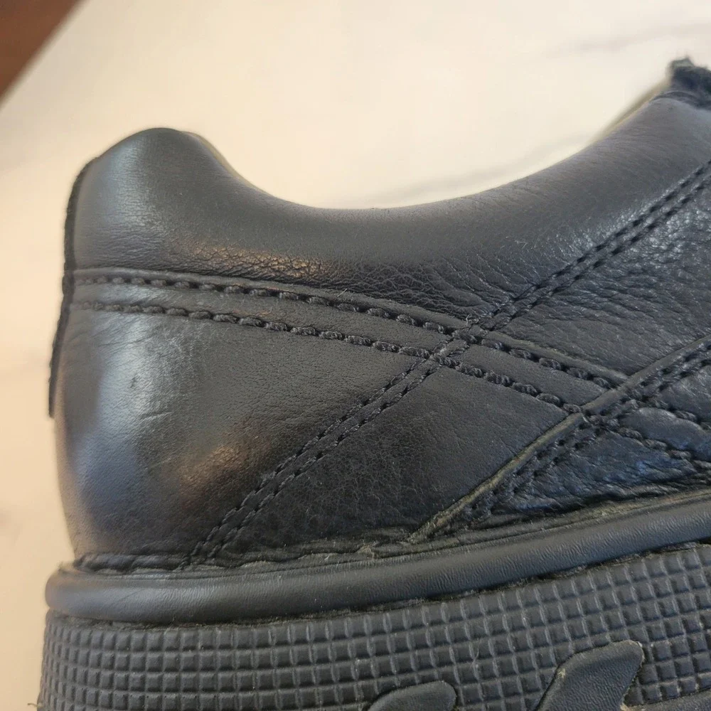 Merrell World Legend Shoes Men's Size 10.5 Black Leather Slip On Pebbled J45053